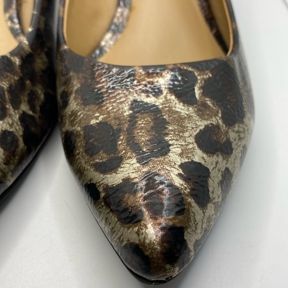 Naturalizer Ladies Animal Leopard Print Dress Shoes Heels Size 8 Black &… - Picture 2 of 14